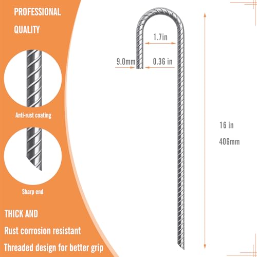 J Hook Rebar Stakes 16 Inch (16in)