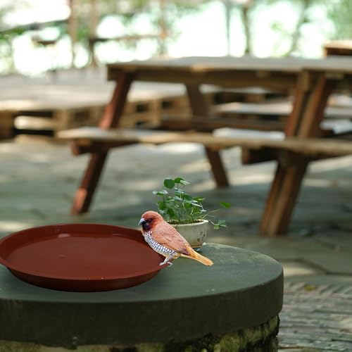 8 Pack 16 Inch Round Plant Saucers for Less 14 Inch Pot Indoors Outdoors Plant Trays for Pots Planter Saucer Plastic Drip Tray Planter Water Tray (16"(8pcs) / Terracotta)