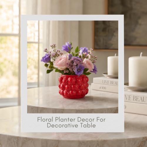 Fruit Inspired Planter for Indoor and Outdoor Display (Red / 6")