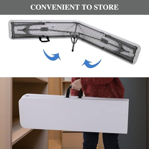 Plastic Folding Bench (8 feet / White)