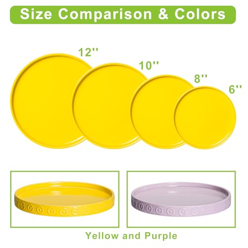 Plant Saucers for Indoors (9.3 Inch / Yellow)