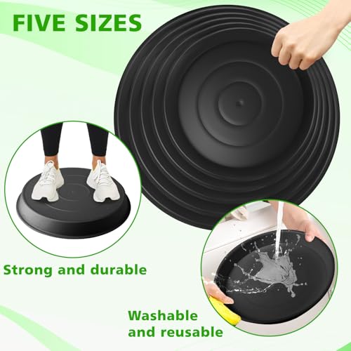 5 Size Round Stepping Stone Mold (8.7" 9.25" 10" 11.4" 12.6" / Black)