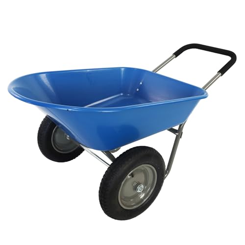 Dual Wheel Wheelbarrow (Blue)