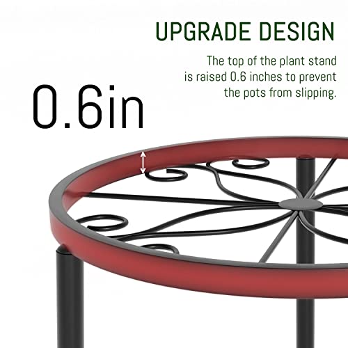 5 Pack Decent Metal Plant Stand Indoor Outdoor Low Plant Shelf (5 Count)