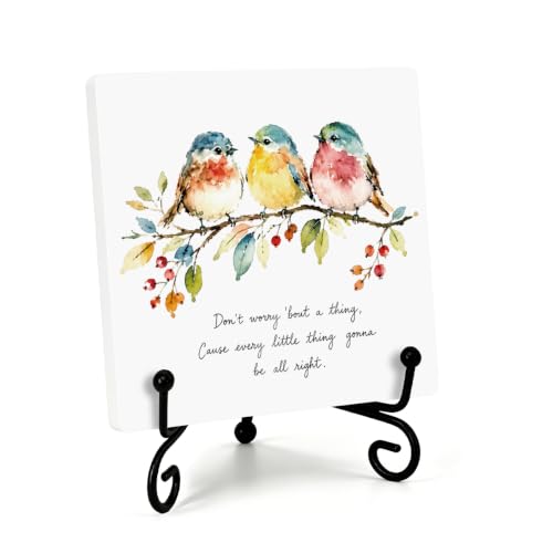 Motivational Quote for Home Office Book Shelf Table Decor 6.3x6.3 Inch 13 (Multicolor 1737 / Wooden sign with iron frame（6.3 x 6.3 inches）)