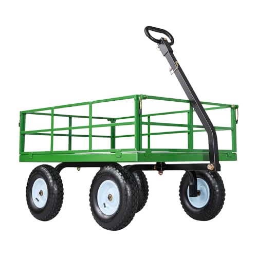 Steel Garden Cart (Black + Green)