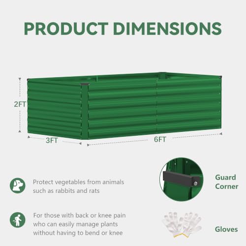 6x3x2ft Raised Garden Bed Outdoor (4 Count)