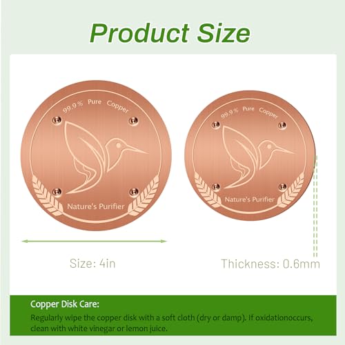2 Pack Bird Bath Copper Disk (2Pcs)