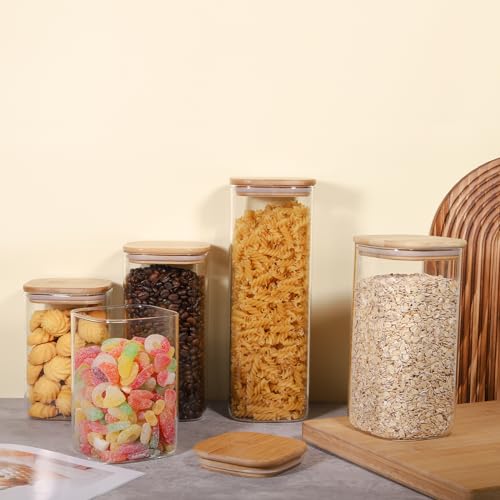 Glass Food Storage Jars 76 oz Set of 3