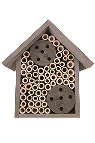 Bamboo Tube Bee Hotel for Solitary Bees (Farmhouse Grey)