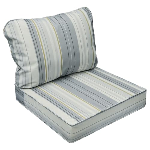 Outdoor Chair Cushions (Gray / 23.5"x25.5"x5" / 23.5"x19")