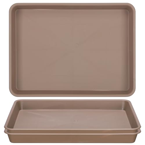 3 Packs Plant Saucers for Indoors (13 Inch / Brown)
