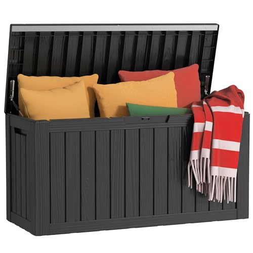 80 Gallon Outdoor Deck Box (Black / 80 Gallon)