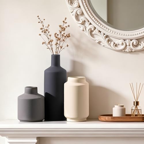 Ceramic Vase Set of 3 (Multi Minimalist)
