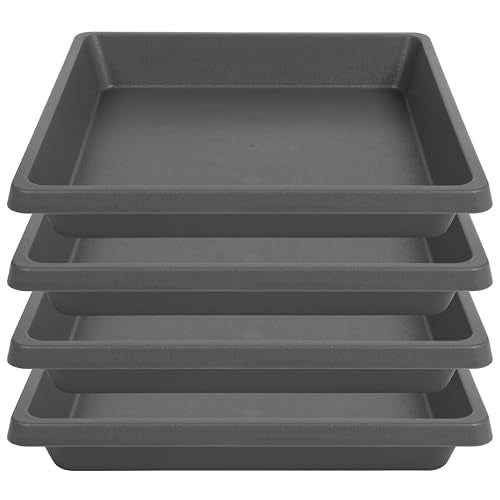 Plant Saucer 12 Inch Square 4 Pack (12"(4Pack) / Gray)