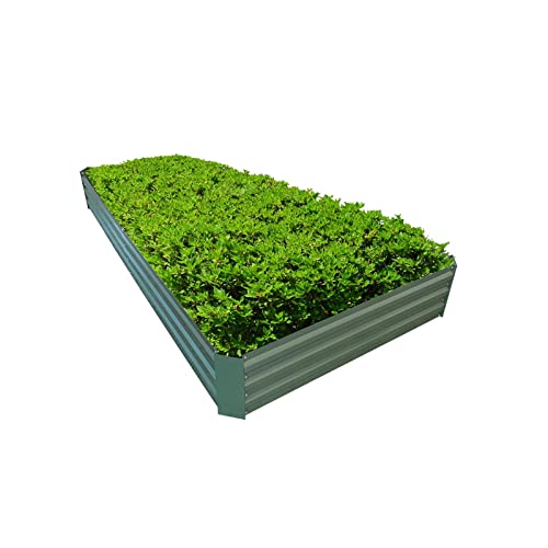 8x4x1ft Green Metal Raised Garden Bed Kit (Green / 8x4x1 ft)