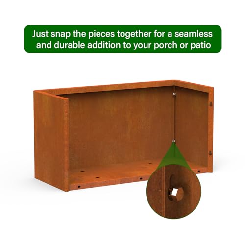 Co rten Steel Planter 36X15X15 inch Rust (Corten)