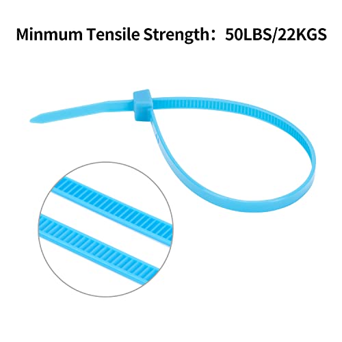 100PCS Cable Zip Ties Heavy Duty (12 inch / Dark Blue)