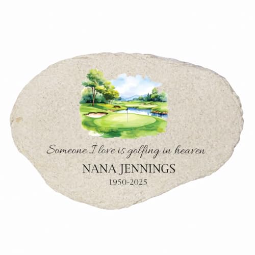 Golf Memorial Flat Garden Stone (Golf / Large)