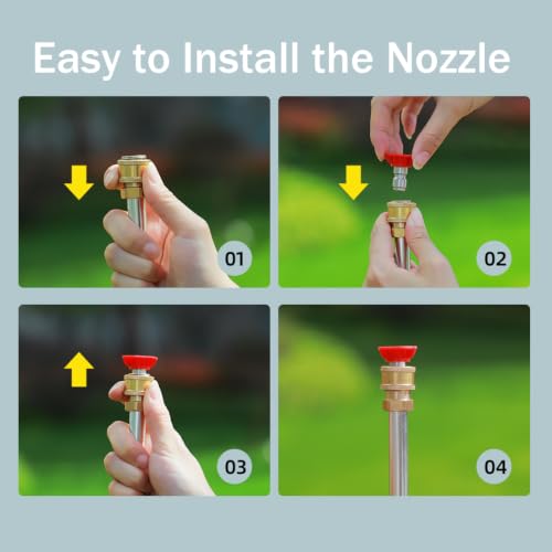 Adjustable Jet Nozzle High Pressure Hose Nozzle (Blue / 33inch)