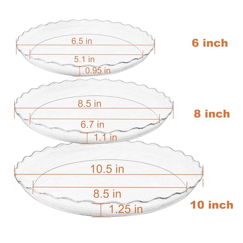 12 Pack of 6 8 10 inch Plant Saucer (6in*6+8in*3+10in*3 / Black)