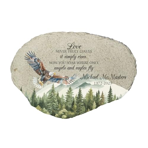 Eagles and Angels Memorial Flat Garden Stone (Eagle / Large)