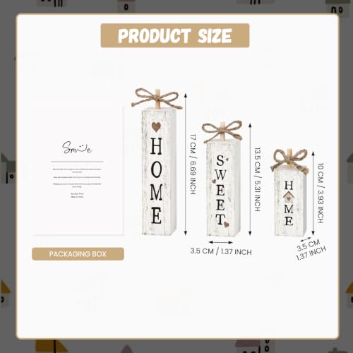 Smile Rustic Wooden Block Decor Set (Letter Home)