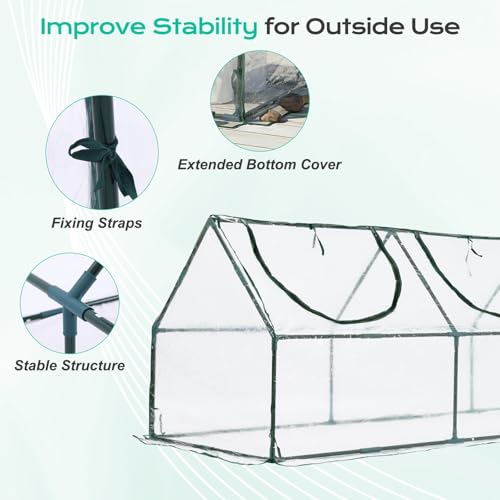 9x3x3 FT Mini Greenhouse with Roll (Transparent / 9x3x3 FT)