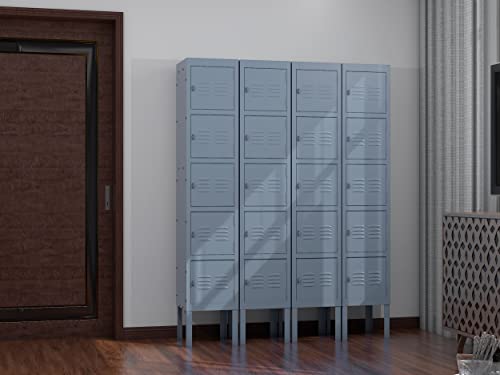 Metal Locker with 5 Doors (Grey(4 Legs) / 5 Doors-65.98")