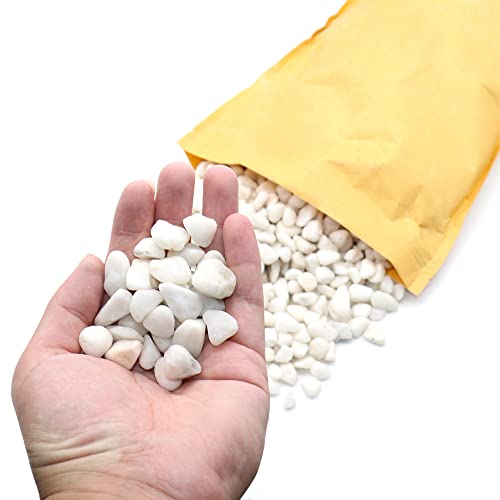 White Polished Rocks for Plants