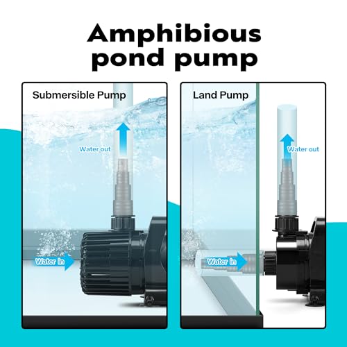 120W 2700GPH Submersible Pond Pump with Barrier Bag for Koi Pond
