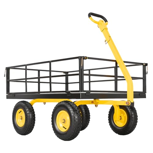 Steel Garden Cart (Yellow + Black)