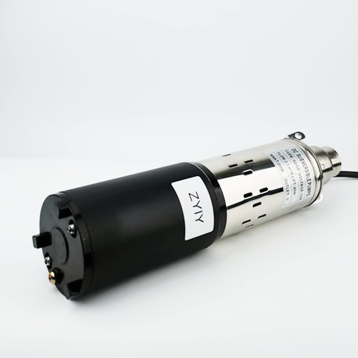 12V Deep Well Submersible Pump 200W DC Solar Power Deep Well Pump 3" Stainless Steel Submersible Well Pump 1"Bore Pump High Lift 131ft Pressure Well Water Pumps for Home,Industrial,Irrigation Use