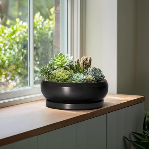 Bonsai Pots 13 Inch (13 Inch / Matte Black)