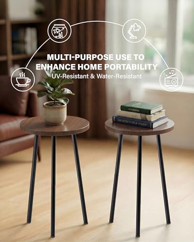 Plant Stand Indoor 2 Pack (Walnut / 20"&20")