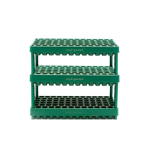 10" x 20" 76 Cells Seed Starter Tray Stackable Seedling Starting Germination Trays for Plants Planting Vegetables Herbs Flowers (3 Pack / 76 Cells Stackable Tray)