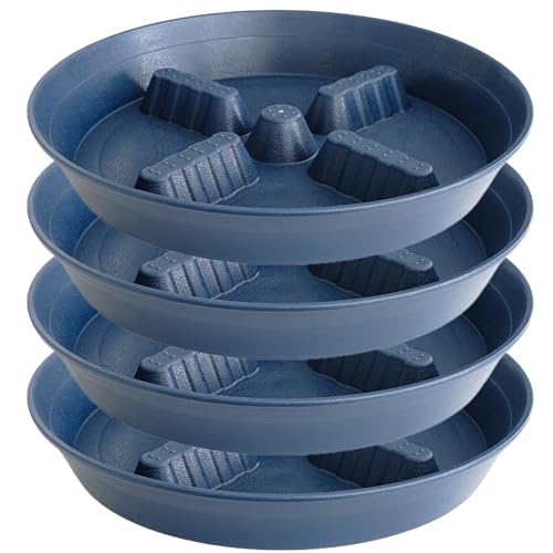 4 Pack Plant Saucer 10 inch (10"-4 Pack / Blue)