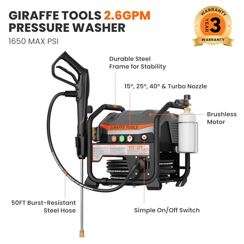 Crossfalls Wall Mounted Pressure Washer Ultra with 50FT Hose (50ft)