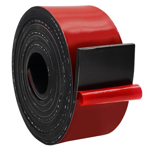 Adhesive Reinforced Solid Rubber Sheets (3" X 10' / .250" thick(Adhesive）)