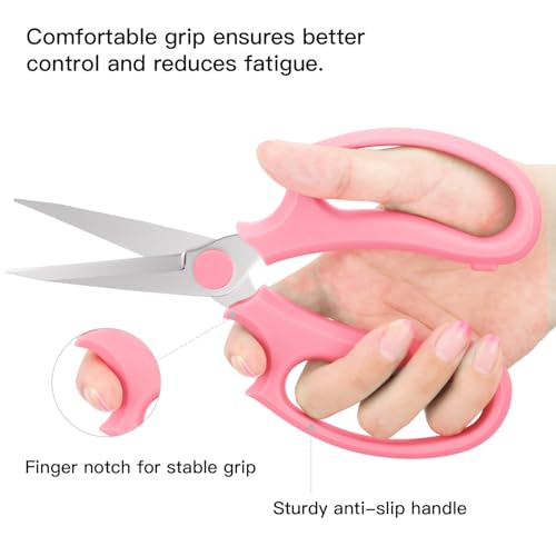 Flower Scissors (3 Pack / Pointed-pink)