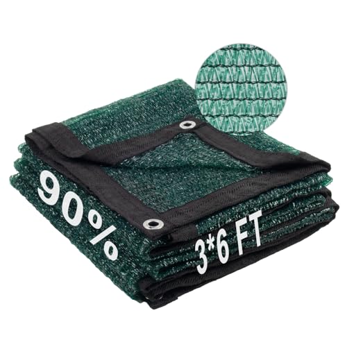 Shade Cloth for Garden (3FTx6FT / 90% Shade-Dark Green)