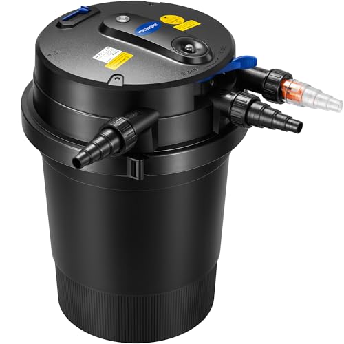 2640GPH Auto Cleaning Pressurized Bio Pond Filter with 18W Light (2640 GPH)
