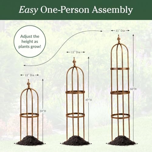 Metal Garden Obelisk (Antique Copper)