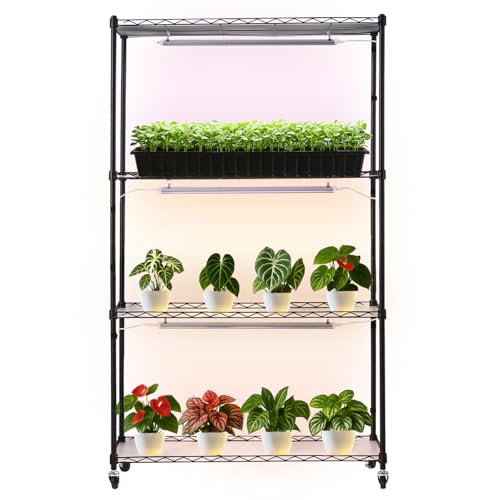 Plant Shelf with Grow Light (3 Light Modes / 4-Tier)