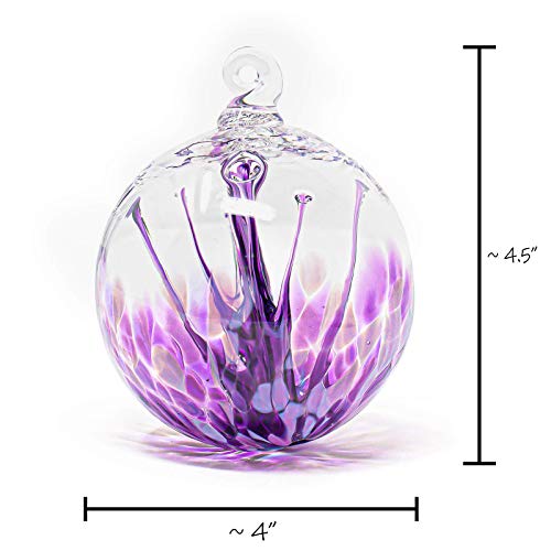 Luke Adams Handmade Glass Gazing Balls for Garden (Large / Purple Crush)