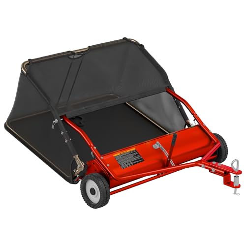 42" Lawn Sweeper Tow Behind (42 inch / Red)
