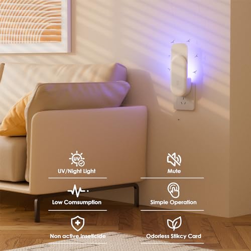 Flying Insect Trap (White / 4 Device 24 Glue Cards)