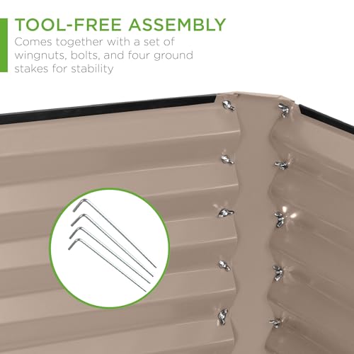 6x3x2ft Outdoor Metal Raised Garden Bed