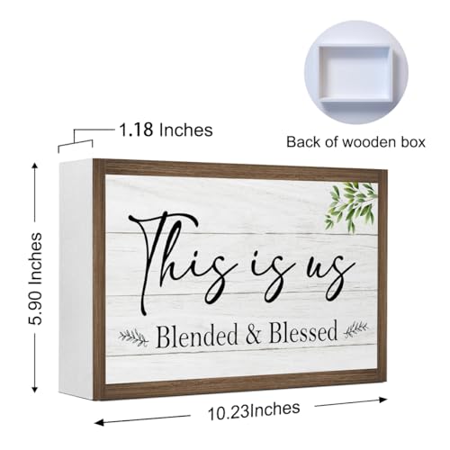 This is Us Blended and Blessed Wooden Box Sign (This is Us Blended and Blessed)