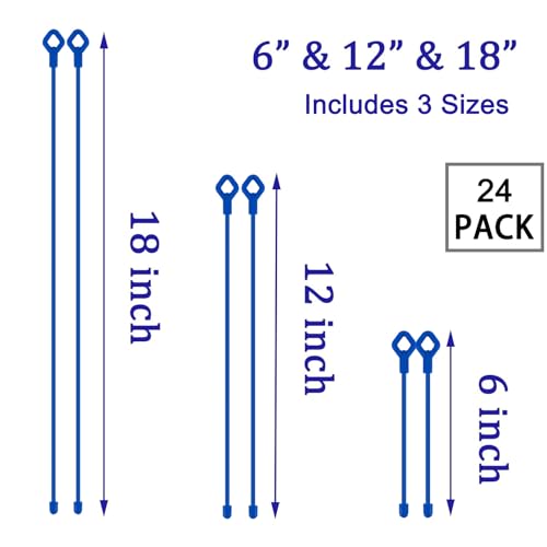 Twist Ties Silicone Cable Ties with Holes (Blue)